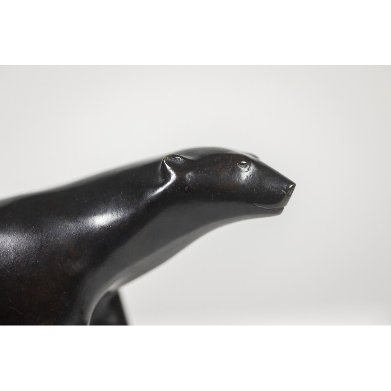 Vintage bronze “White Bear” sculpture by François Pompon for Atelier Valsuani, 2006