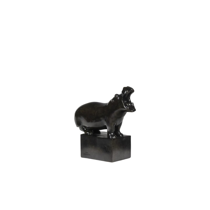 Vintage "Nijlpaard" sculptuur in brons en gietijzer van François Pompon voor Valsuani, 2006