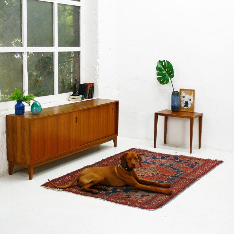 Walnut sideboard with sliding doors by WK - 1960s