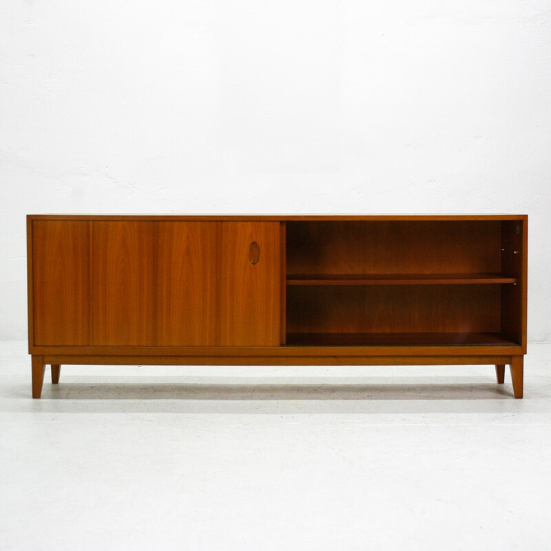 Walnut sideboard with sliding doors by WK - 1960s