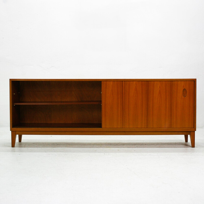 Walnut sideboard with sliding doors by WK - 1960s