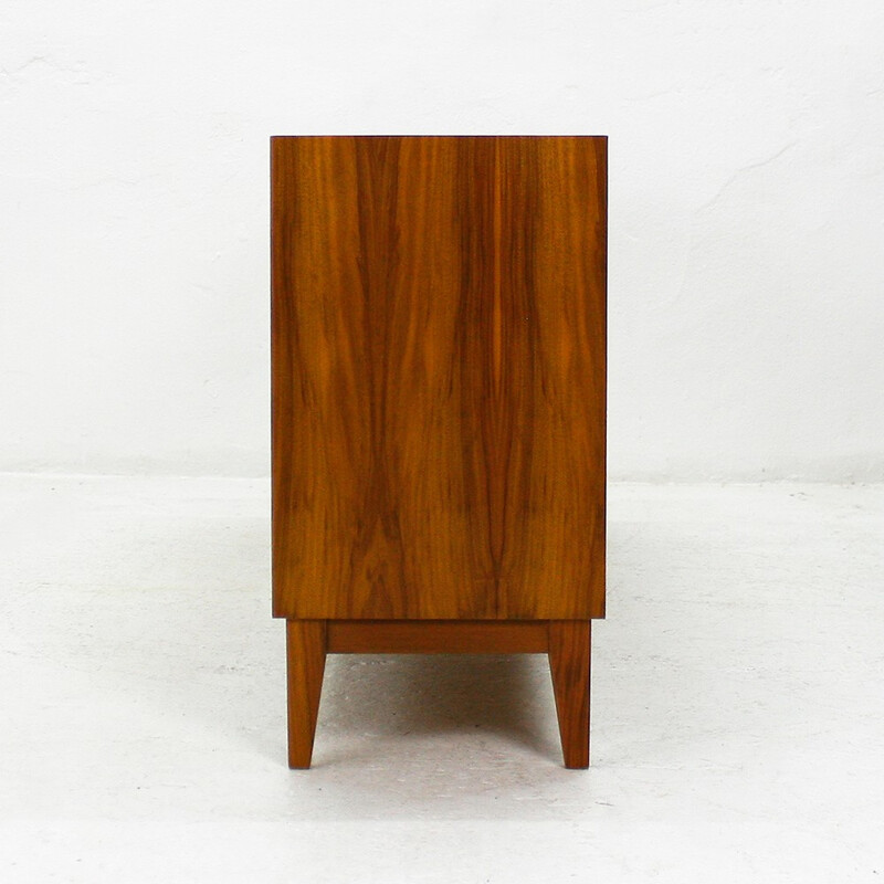 Walnut sideboard with sliding doors by WK - 1960s