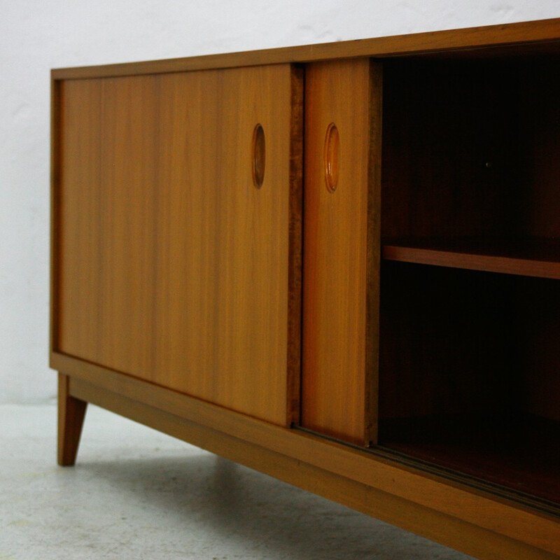 Walnut sideboard with sliding doors by WK - 1960s