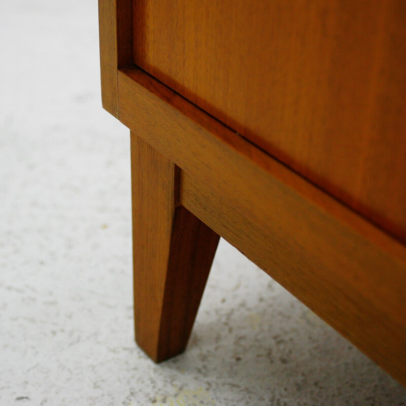 Walnut sideboard with sliding doors by WK - 1960s