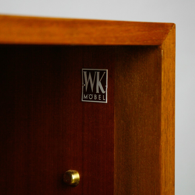 Walnut sideboard with sliding doors by WK - 1960s