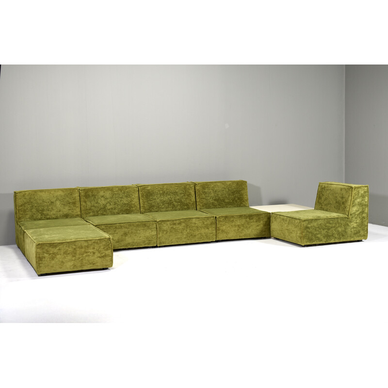 Vintage 3-Sitzer-Sofa aus grünem Samt, 1970