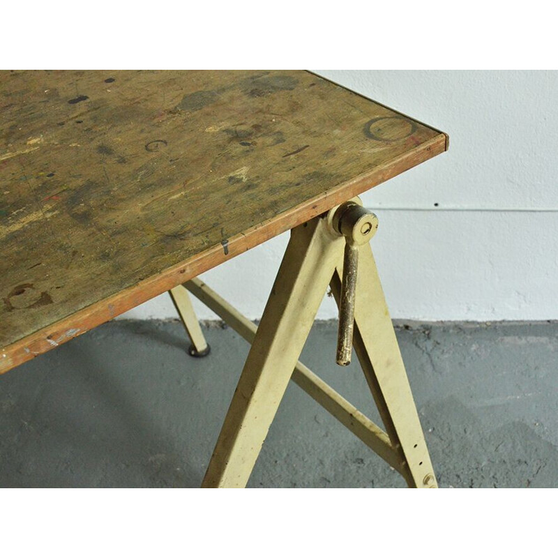Mid-century industrial drafting table - 1950s