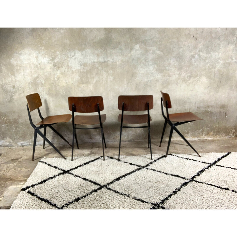Set of 4 vintage chairs by Ynske Kooistra For Marko Holland, Netherlands 1960