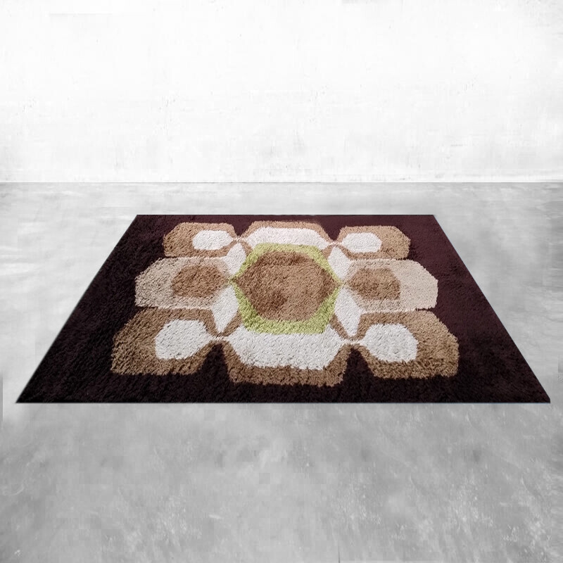 Vintage Space Age wool rug, Italy 1970