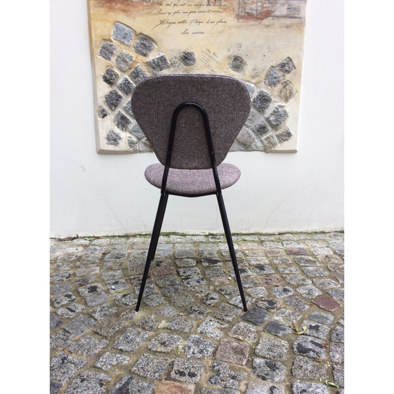 Set of 4 grey bistro chairs - 1950s