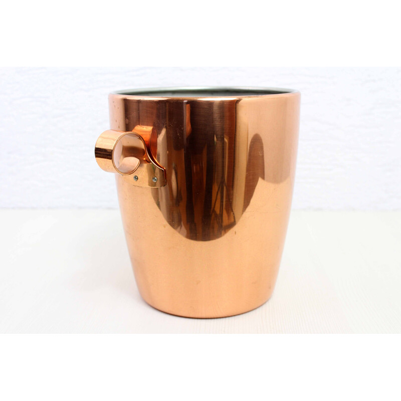 Vintage copper-plated metal ice bucket for Sigg, Switzerland 1970