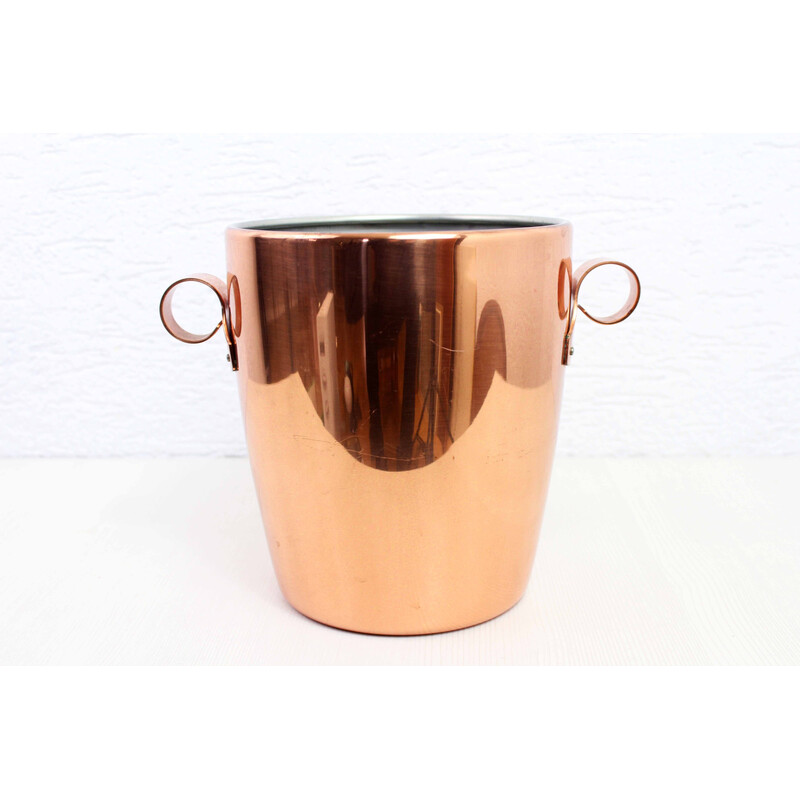 Vintage copper-plated metal ice bucket for Sigg, Switzerland 1970