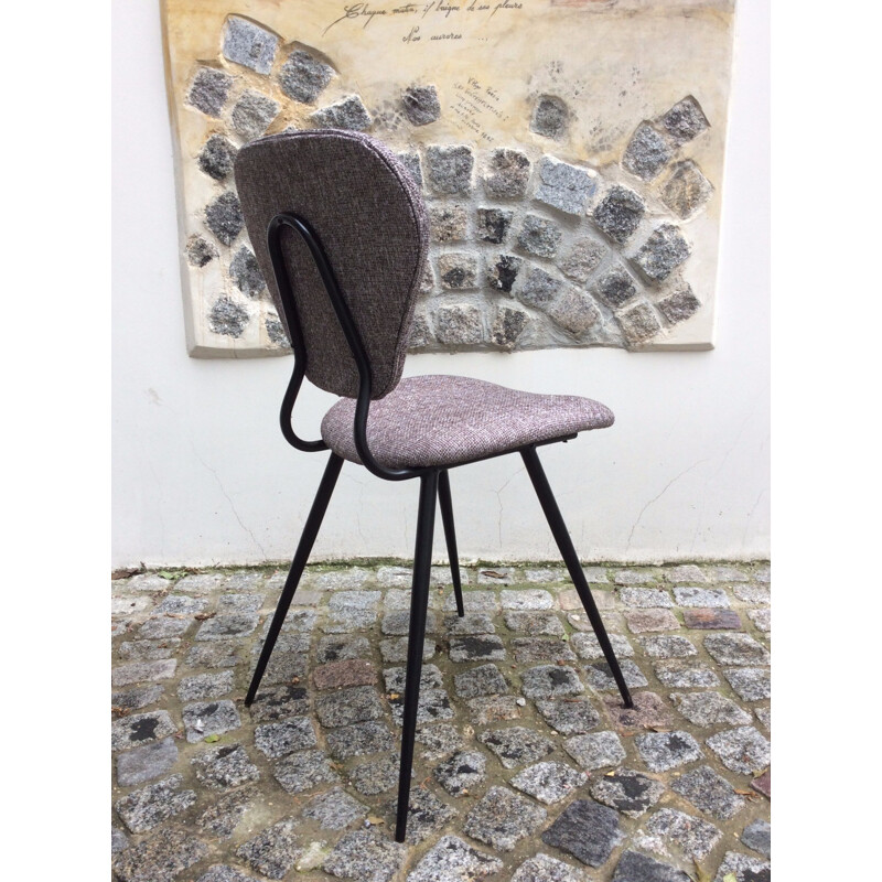 Set of 4 grey bistro chairs - 1950s