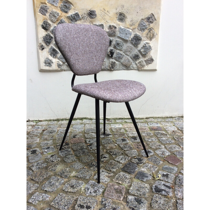 Série de 4 chaises de bistrot grises - 1950