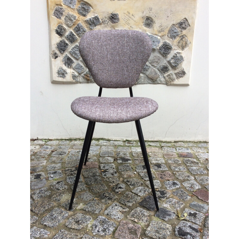 Série de 4 chaises de bistrot grises - 1950