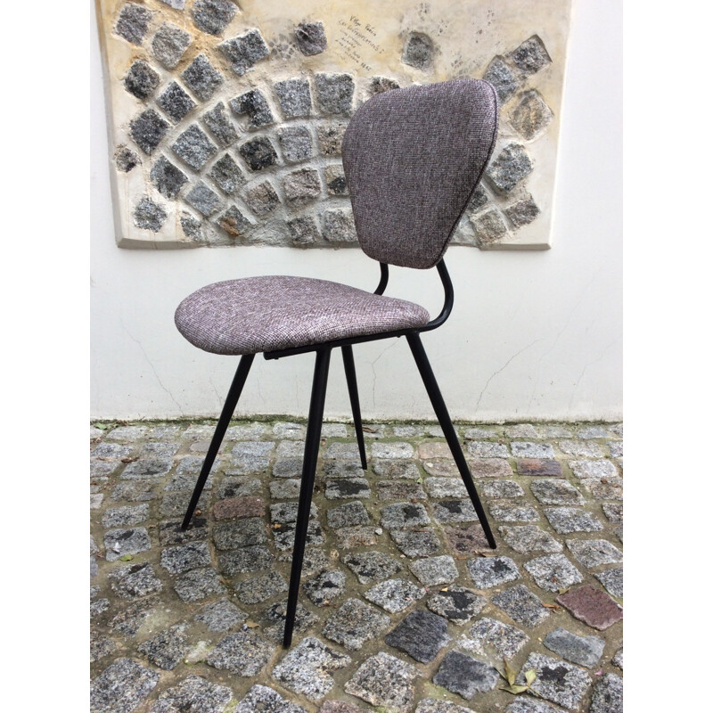 Set of 4 grey bistro chairs - 1950s