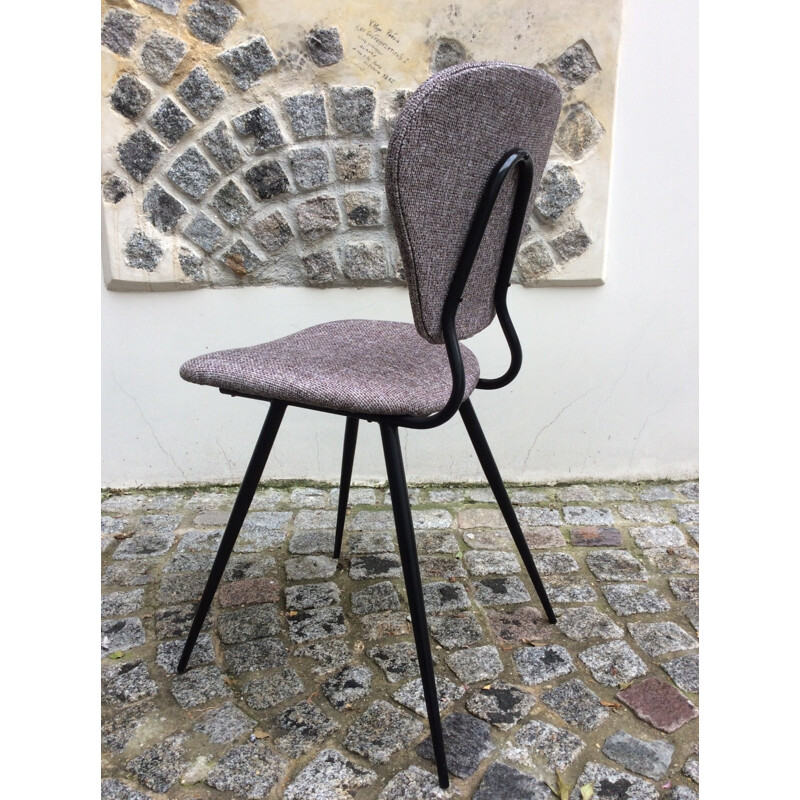 Set of 4 grey bistro chairs - 1950s