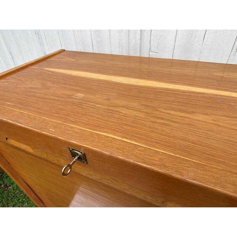 Vintage storage furniture in oak veneer, 1960