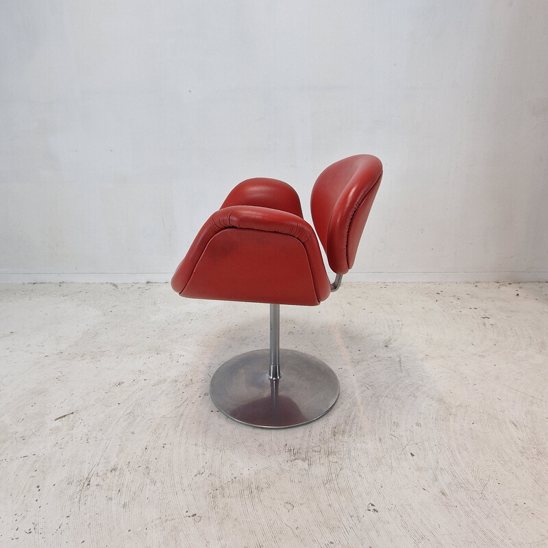 Set aus 4 Vintage-Sesseln Tulpe aus massivem Metall und Holz von Pierre Paulin für Artifort, Niederlande 1980