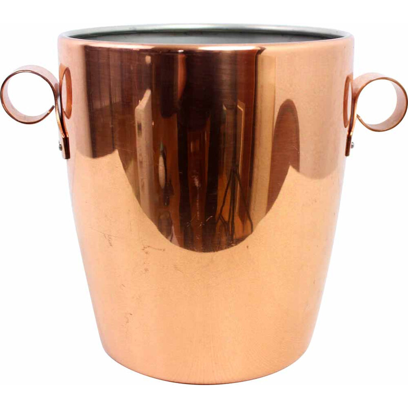 Vintage copper-plated metal ice bucket for Sigg, Switzerland 1970