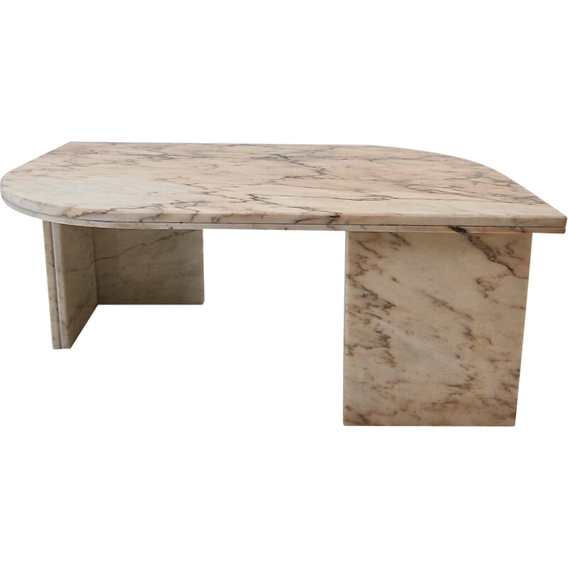 Vintage marble coffee table, Italy 1980