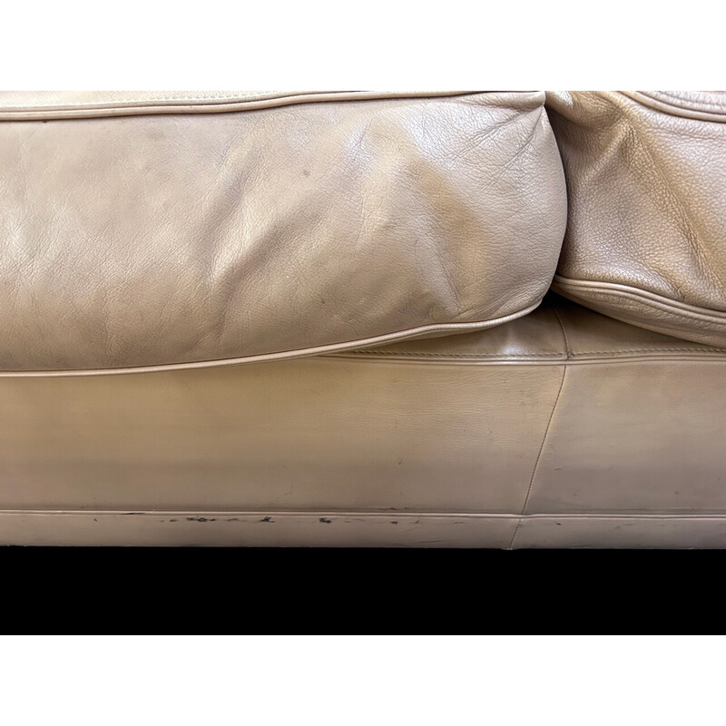 Vintage 5-seater leather sofa by Pierluigi Cerri for Poltrona Frau