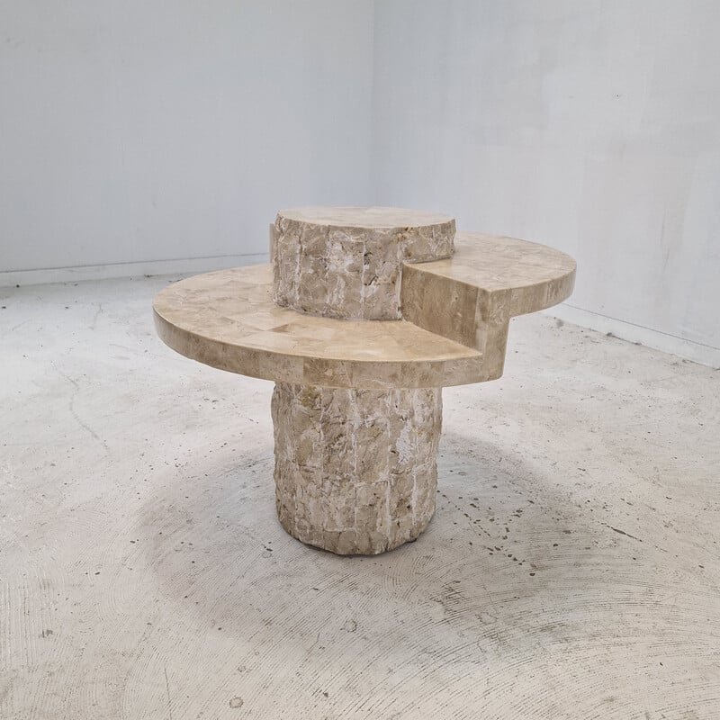Vintage Mactan stone coffee table by Magnussen Ponte, 1980