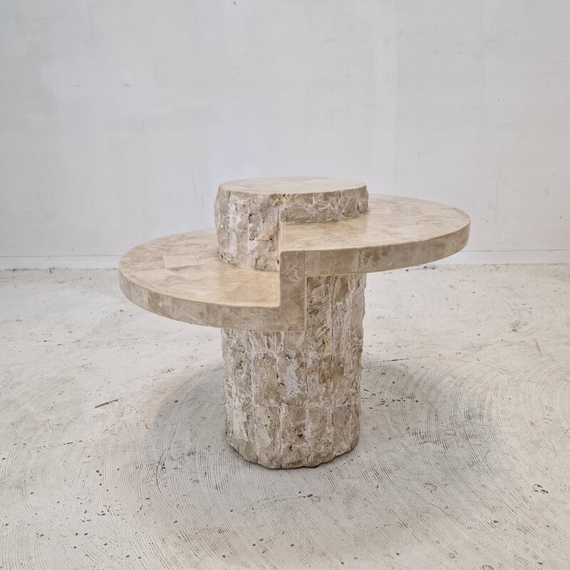 Vintage Mactan stone coffee table by Magnussen Ponte, 1980