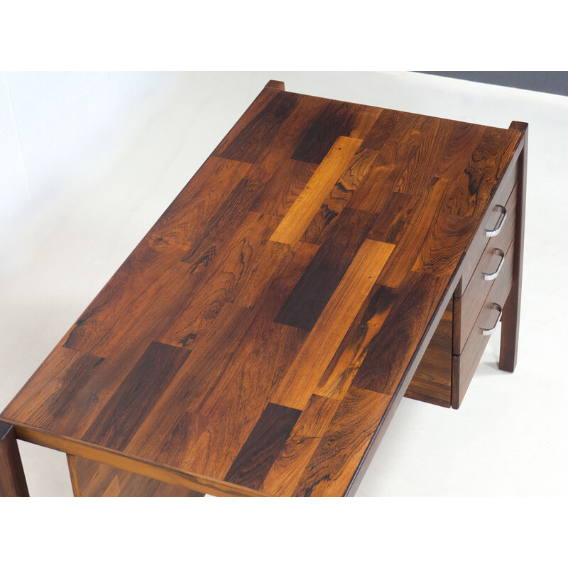 Vintage rosewood desk by Jorge Zalszupin for L'Atelier San Paolo, Brazil 1960