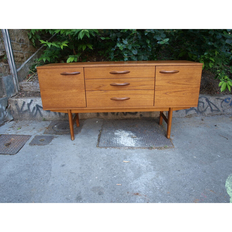 Teak sideboard with 3 drawers and 2 storage compartments - 1960s