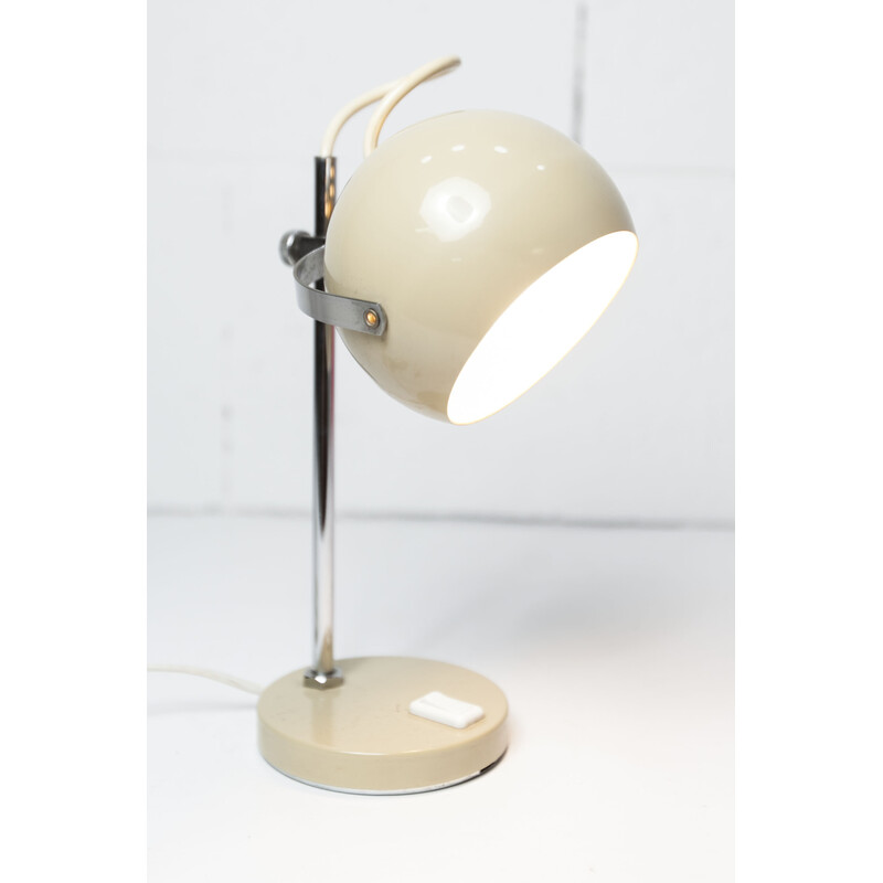 Lampe vintage globe oculaire beige, 1970