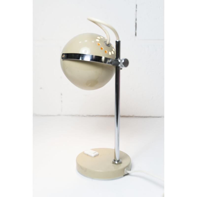 Lampe vintage globe oculaire beige, 1970