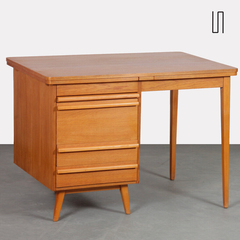 Vintage-Schreibtisch aus Eichenholz, 1960