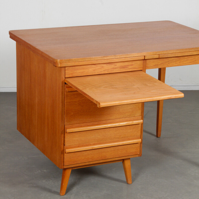 Vintage oak wood desk, 1960