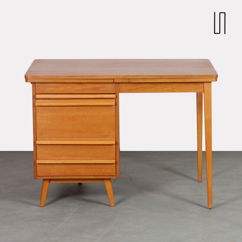 Vintage oak wood desk, 1960