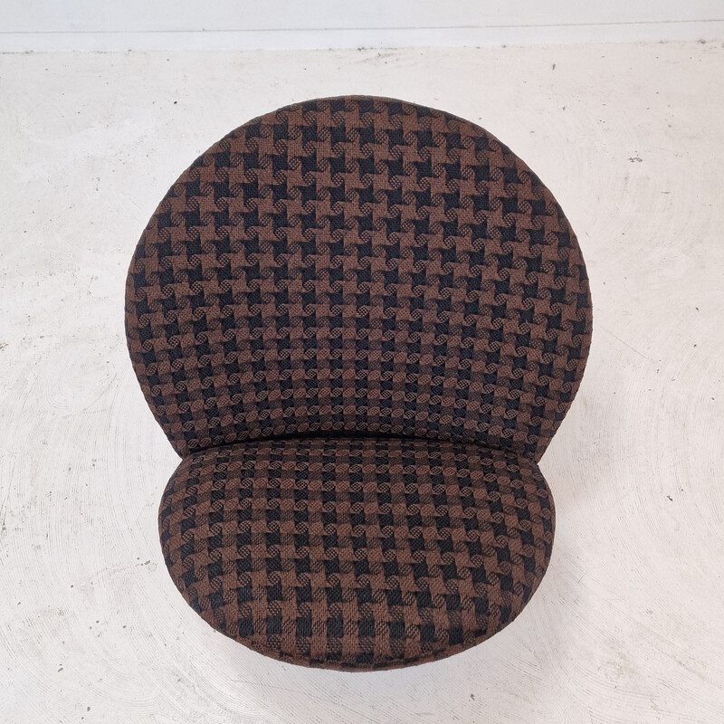 F572 cadeira vintage em lã castanha de Pierre Paulin para Artifort, Holanda 1967