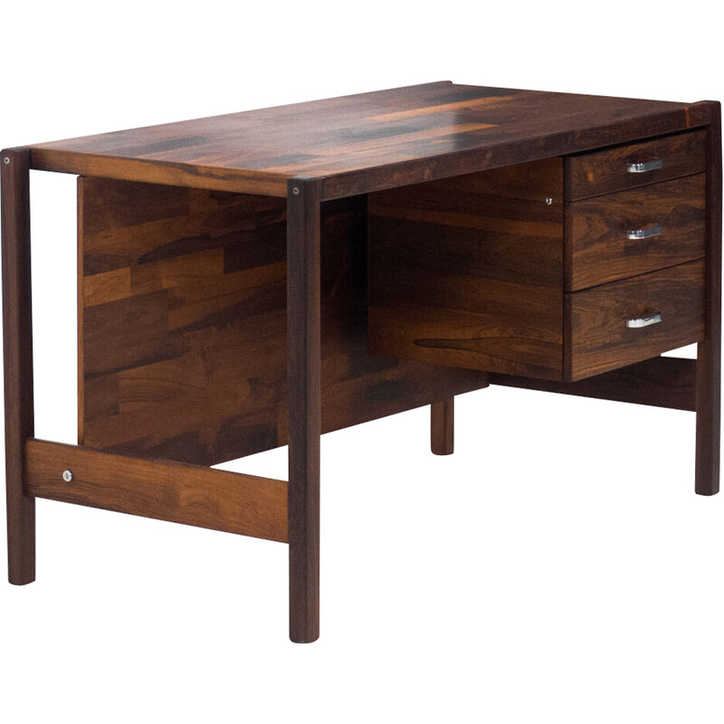 Vintage rosewood desk by Jorge Zalszupin for L'Atelier San Paolo, Brazil 1960