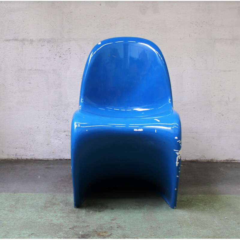 Conjunto de 3 cadeiras vintage em fibra de vidro de Verner Panton para Vitra
