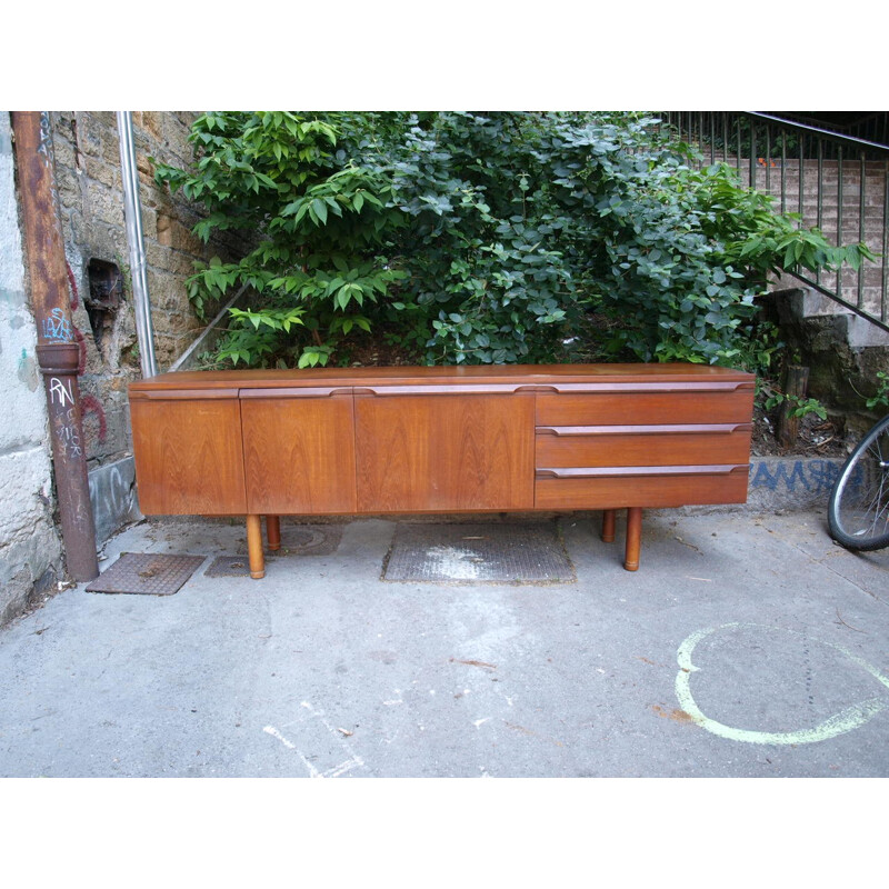 Low sideboard in dark teak - 1960s