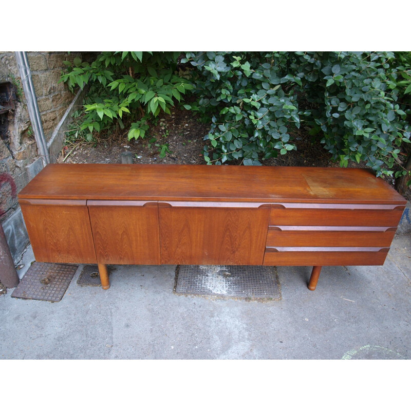 Low sideboard in dark teak - 1960s