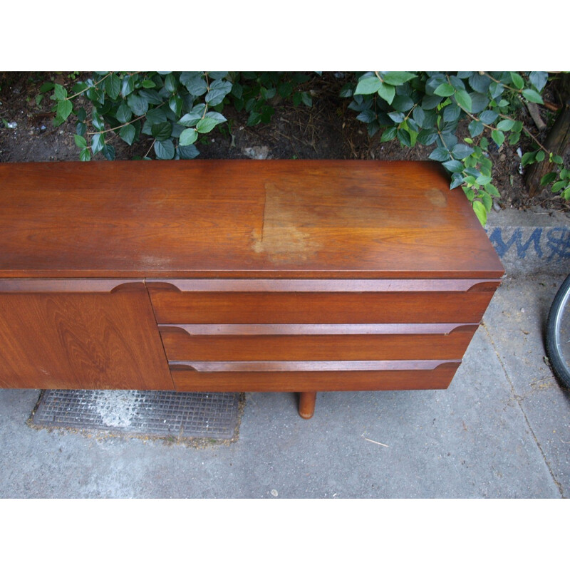 Low sideboard in dark teak - 1960s