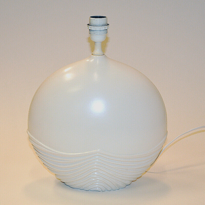Lampe de table vintage ovale en céramique, Italie, 1980