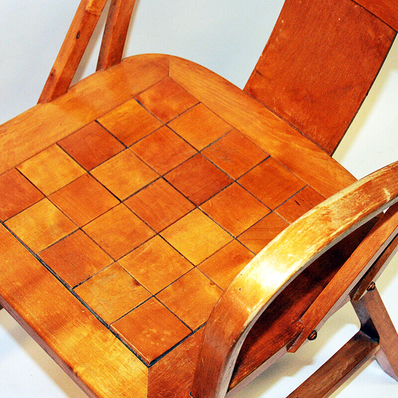 Paire de fauteuils vintage en bois de bouleau par Per Aaslid pour Aaslid Møbelfabrikk, Norvège 1950