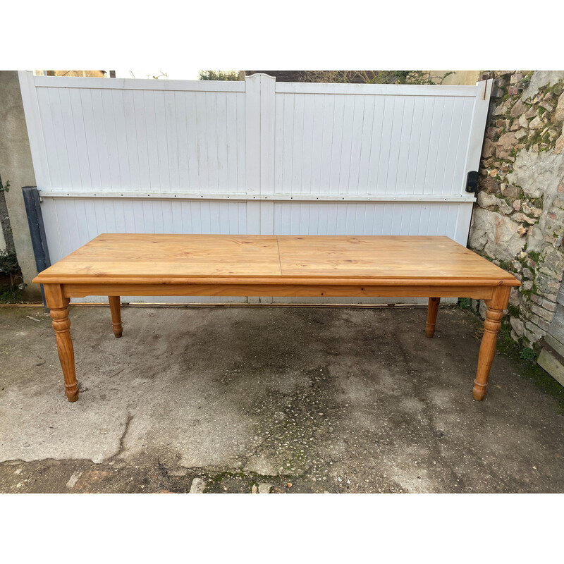 Vintage solid pine farm table, 1990