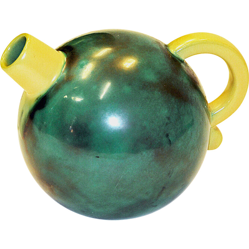 Vintage teapot model 323 in glazed ceramic by Upsala-Ekeby, Sweden 1930