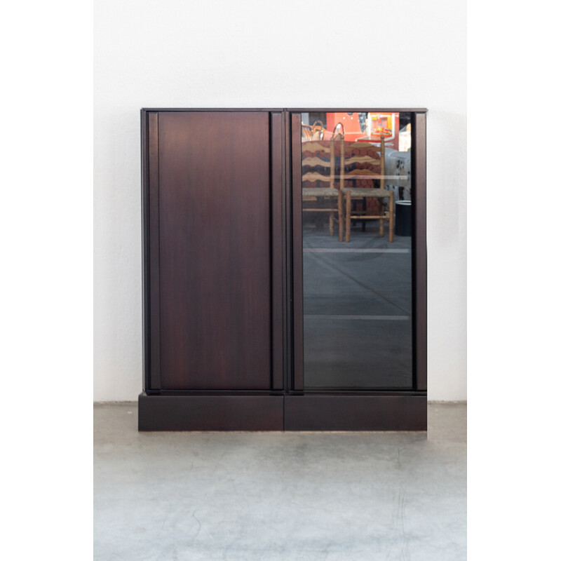 Vintage Ibisco display cabinet in rosewood, Italy 1970