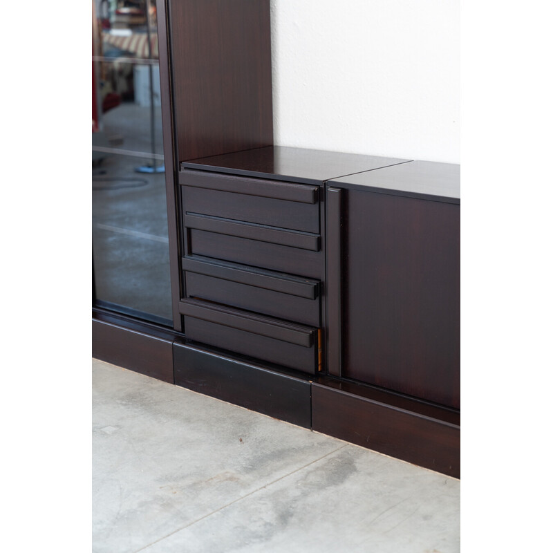 Vintage Ibisco display cabinet in rosewood, Italy 1970