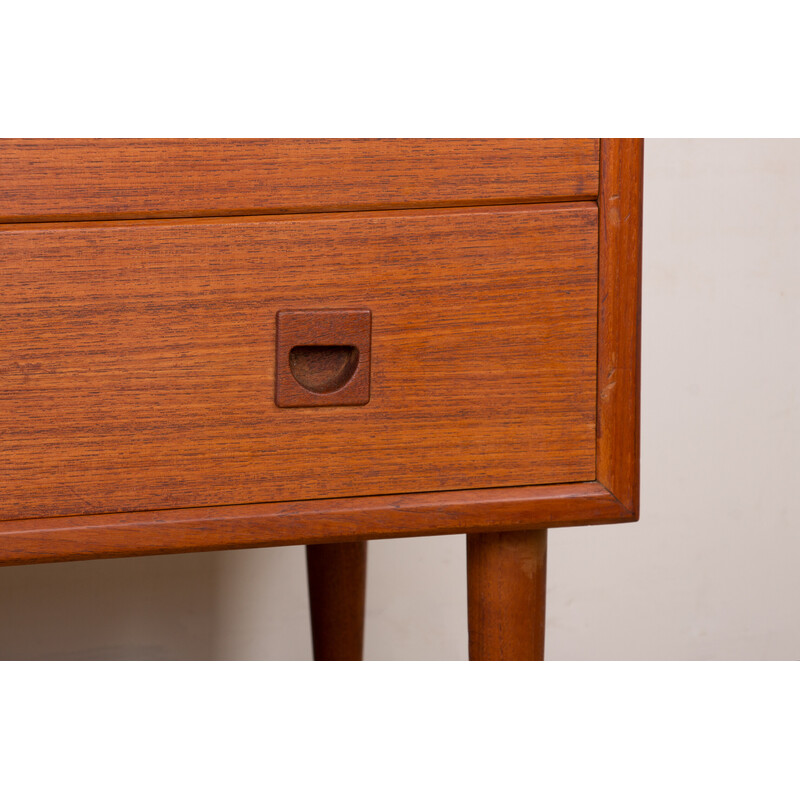 Vintage teak chest of drawers with 3 drawers for Samcom, Denmark 1960