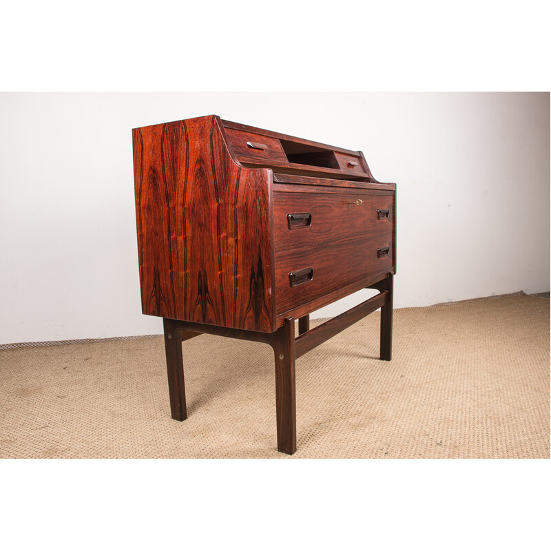 Vintage rosewood secretary desk by Arne Wahl Iversen for Vinde Mobelfabirk, Denmark 1960