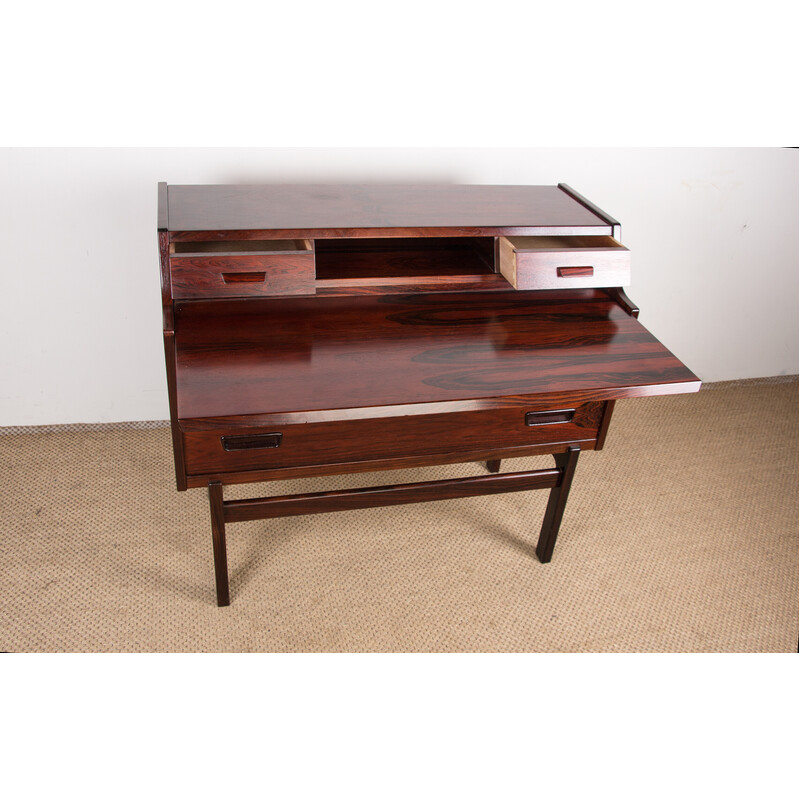 Vintage rosewood secretary desk by Arne Wahl Iversen for Vinde Mobelfabirk, Denmark 1960